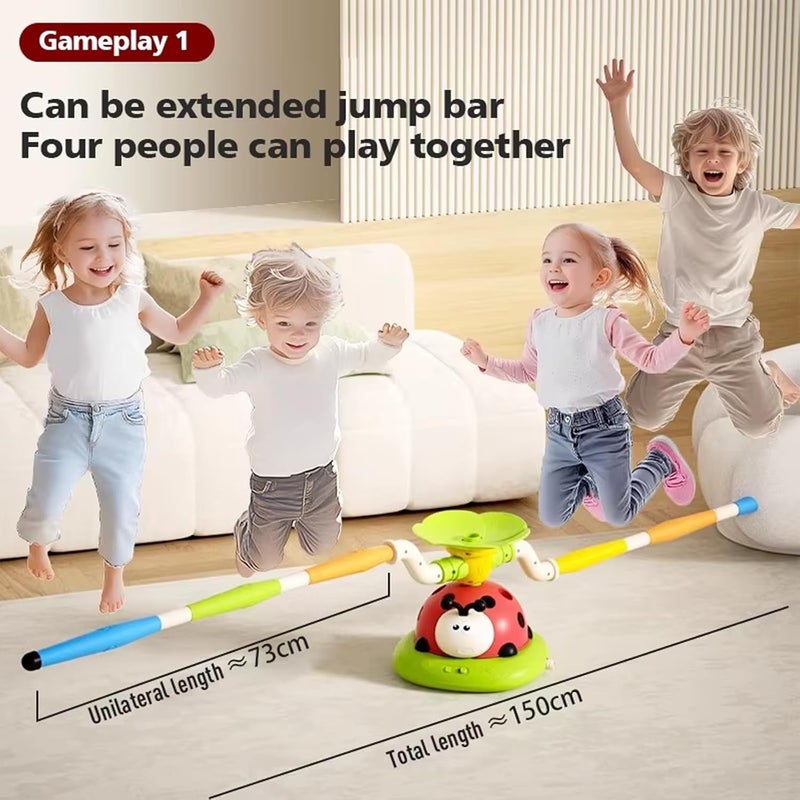 Beauenty 5 in 1 Musical Jump, Toss Ring Game Toy and Rocket Launcher for Kids - Image 5